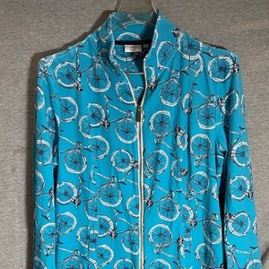 Crown & Ivy Beach Teal Bicycle Jacket